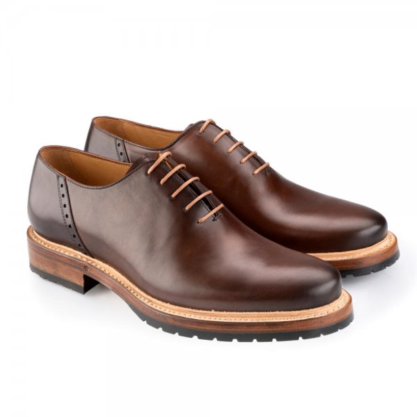 Chaussures pour homme » München «, brun foncé, cuir de veau patiné, taille 42
