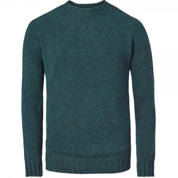 Sweter męski z okrągłym dekoltem, superfine, turkusowy, rozmiar XL