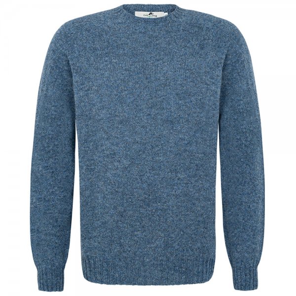 Herren Shetland Pullover, leicht, blau, Größe S
