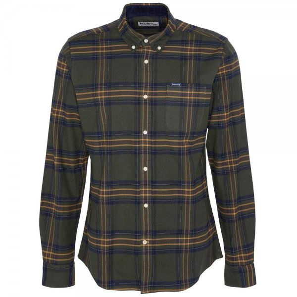 Chemise pour homme Barbour » Portdown «, vert olive, taille L