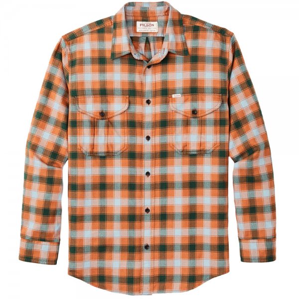 Filson LT WT Alaskan Guide Hemd, clay/blue/multi plaid, taille L