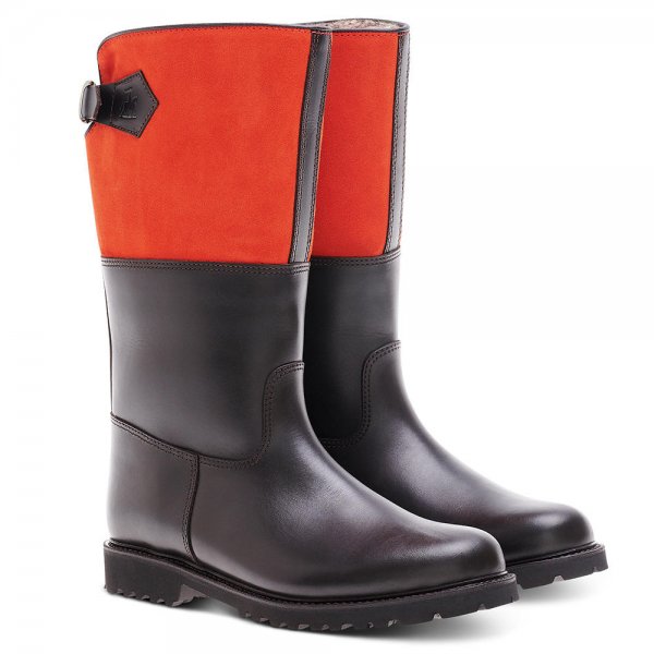 Ludwig Reiter »Maronibrater« Ladies Boots, Dark Brown/Coral Red, Size 37