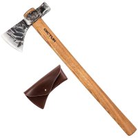 DICTUM Outdoor-Axt mit Hammerkopf, mit Gürteletui   