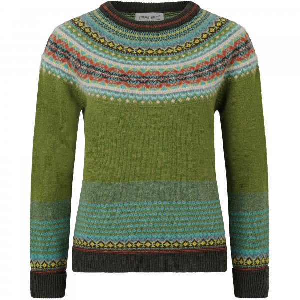 Eribé Damenpullover Fair Isle, Moss, Größe XXL