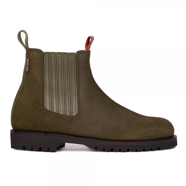 Penelope Chilvers »Oskar« Ladies Chelsea Boots, Wool Lining, Olive, Size 42