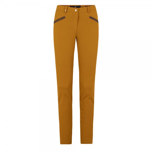 Pantalon pour femme Pamela Henson » Royal «, coton bi-stretch, doré, 40