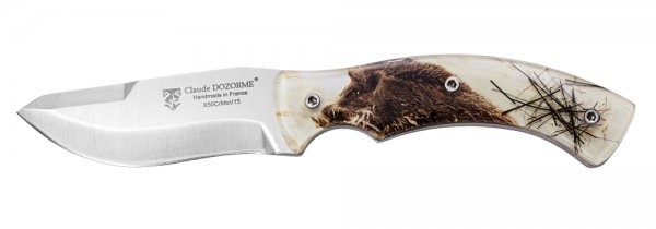 Claude Dozorme Hunting Knife, Wild Boar