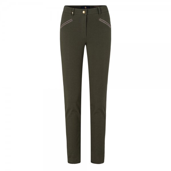 Pantalon pour femme Pamela Henson » Royal «, coton bi-stretch, Safari, taille 36