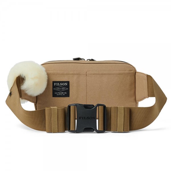 Filson Compact Fishing Waist Pack Dark Tan Backpacks Bags The GunDog Affair
