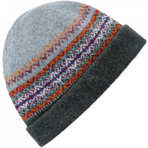 Eribé »Alloa« Knitted Hat, Fair Isle Pattern, Brack Thorn