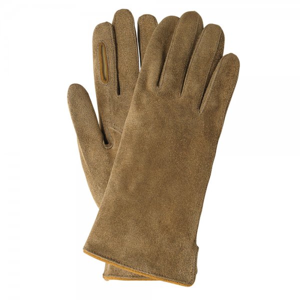 Gants de tir femme BOZEN, velours de chèvre, sans doublure, beige/orange, 8