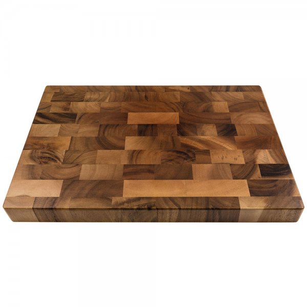 Acacia End Grain Cutting and Chopping Board, without Sap Groove