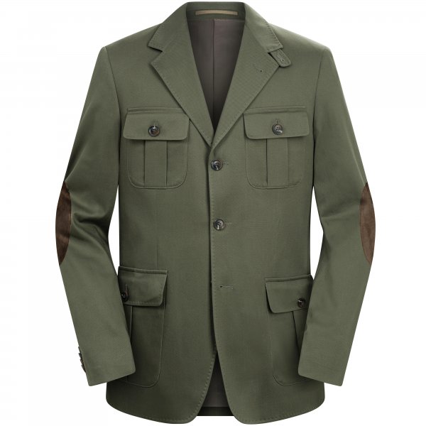 Giacca militare per completo in cotone da uomo »Douglas«, verde canna, taglia 52