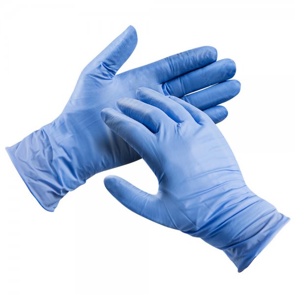 Nitrile Gloves, Blue, Size L