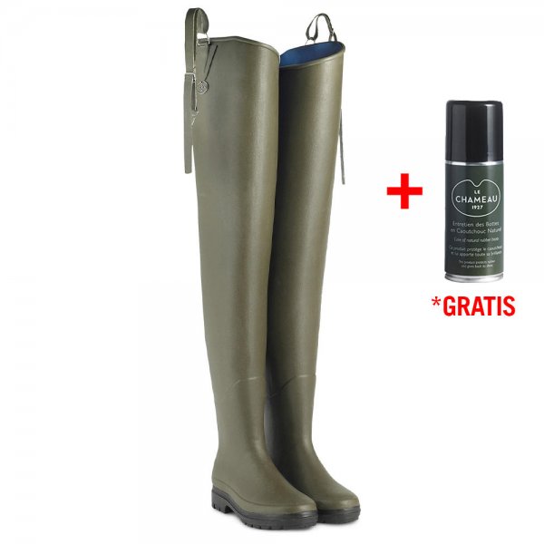 Le Chameau »Deltanord« Waders, Neoprene Lining, Vert Chameau, Size 39