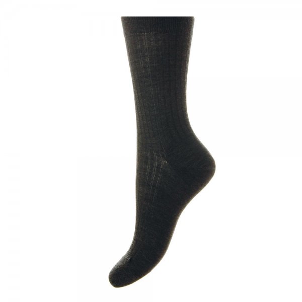 Media calcetín para mujer Pantherella ROSE, charcoal, talla única (37-41)