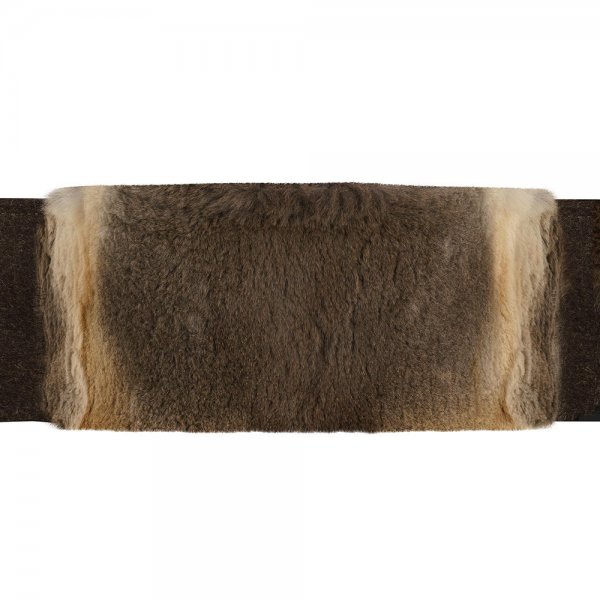 Cinturón de riñón, esquilada de zorro rojo, loden, marrón, talla XL
