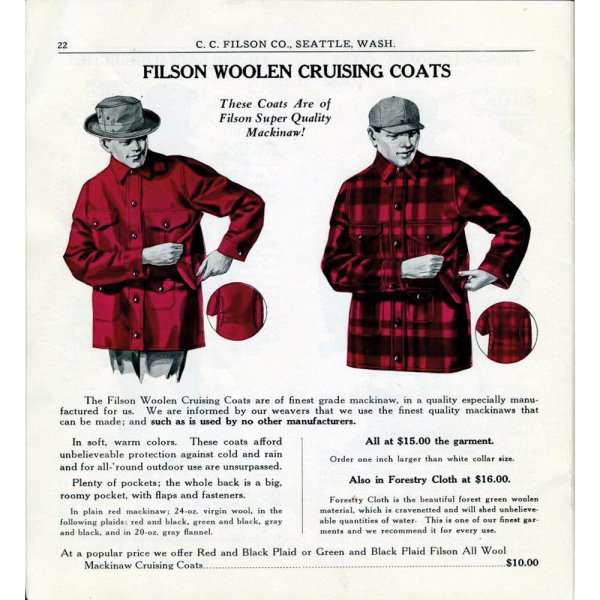 Filson Mackinaw Wool Cruiser Charcoal Size M Coats The GunDog Affair