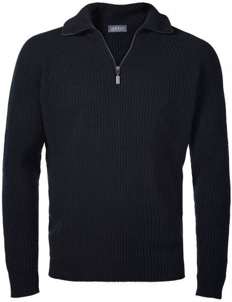 Seldom Men’s Half-zip Sweater, Half Cardigan Stitch, Grey, Size XXL