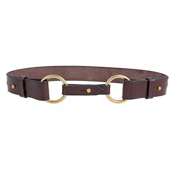 Cinturón de cuero »Aberdeen«, marrón oscuro, 85 cm
