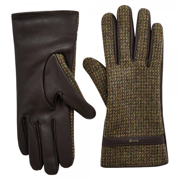 Dubarry »Ballycastle« Leather Tweed Gloves, Heather, Size S