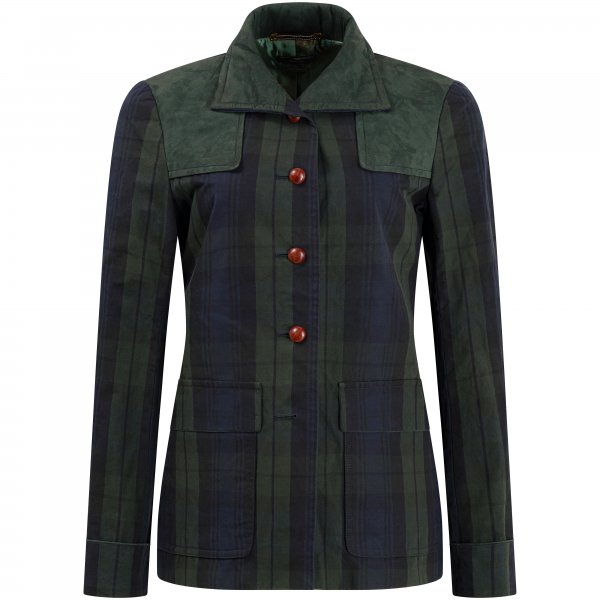 Veste cirée pour femme VON DÖRNBERG » Eilika «, Dry Wax, Blackwatch, taille 36