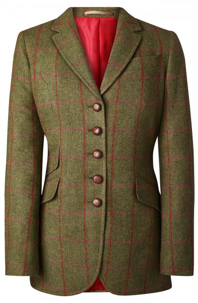 Ladies Tweed Blazer, Green, Size 44