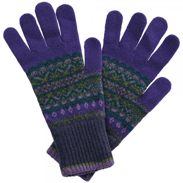Eribé »Alloa« Gloves, Fair Isle Pattern, Violetta
