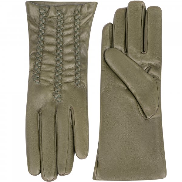 »Chamonix« Ladies’ Gloves, Lamb Nappa, Dark Green, Size 6.5