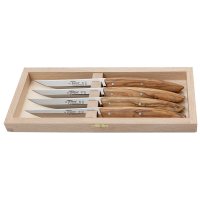 Le Thiers Steak and Table Knives, Olive Wood