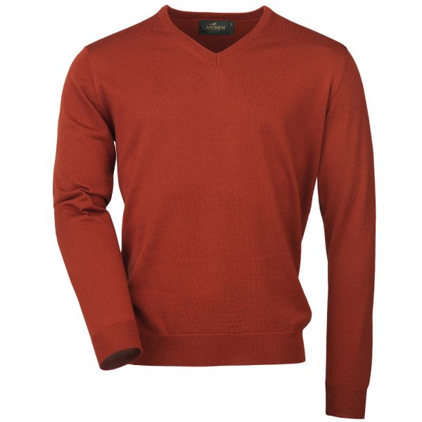Laksen »Sussex« Men's V-Neck Sweater, Tile, Size L