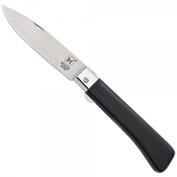 Cuchillo plegable MAIN »Workers Line«, hoja Drop Point, madera de pakka negra