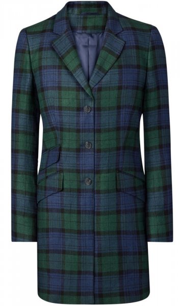 Blazer en lin irlandais pour femme, »Black Watch«, taille 34
