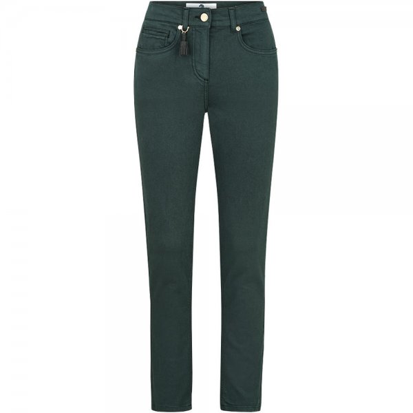Pantalones para mujer Pamela Henson »Cinq«, Colored Denim, verde bosque, 38