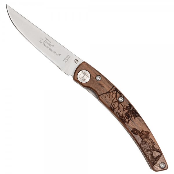 Coltello a serramanico Le Thiers Nature, motivo lepre