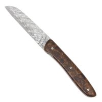 Couteau pliant Perceval L08 Damas, bois de fer du désert
