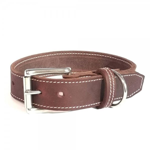 Collar para perro Bolleband Classic 30 mm, marrón, S