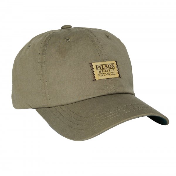 Filson Lightweight Angler Cap, Desert Green Bremerton Label