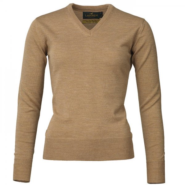Laksen »Carnaby« Ladies V-Neck Sweater, Sand, Size M
