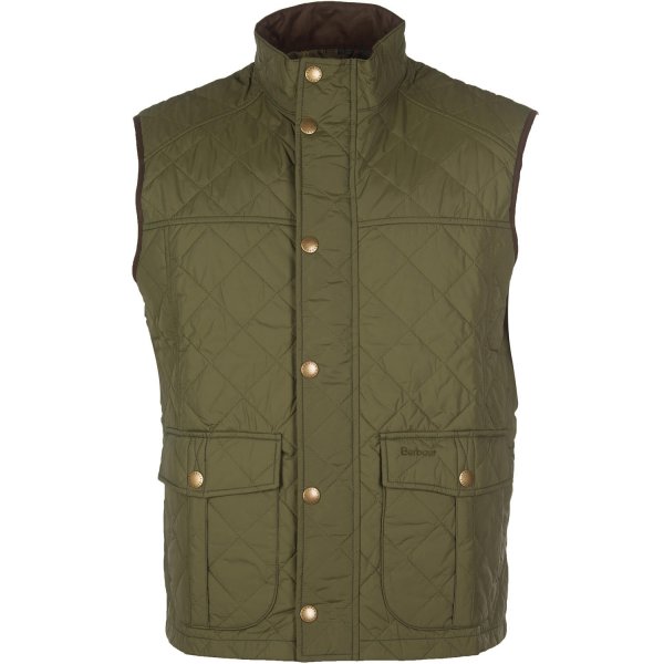 Chaleco acolchado para hombre Barbour »Explorer«, verde oliva, talla XL