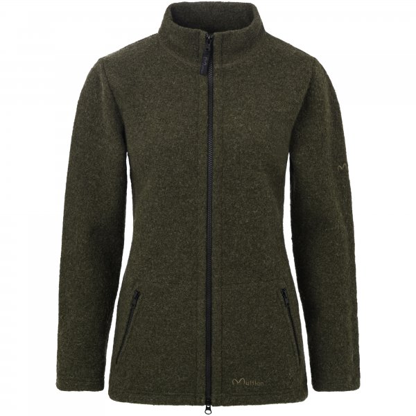 Mufflon »Lou« Ladies’ Boiled Wool Jacket, Forest, Size M