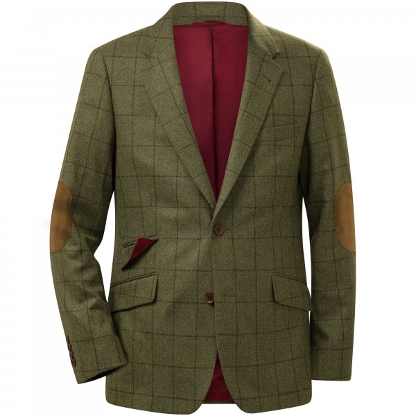 »Louis« Men’s Sports Jacket, Wool, Green/Brown, Size 50