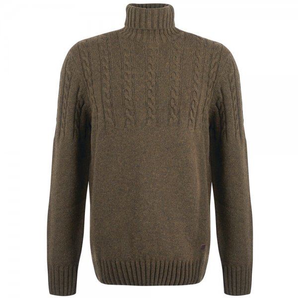 Suéter de cuello alto para hombre Barbour, verde sauce, talla XL