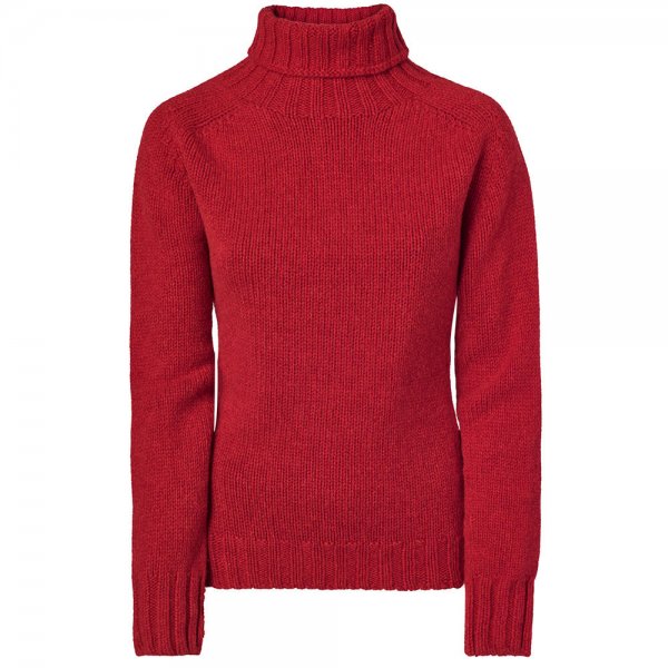 Ladies Turtleneck Sweater, Red, Size S