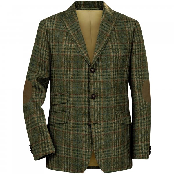 Chaqueta americana para hombre »Charles«, tweed, a cuadros, talla 25