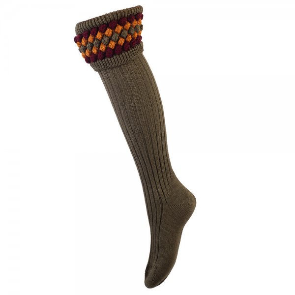 House of Cheviot »Lady Angus« Ladies Shooting Socks, Dark Olive, Size S (36-38)