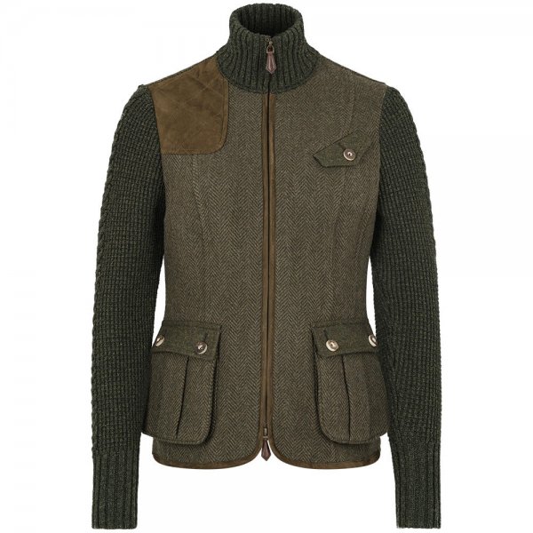 Habsburg »Cleo« Ladies Loden Cardigan, Moss/Earth, Size 38