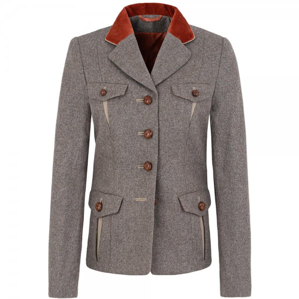 Stajan Damen Blazer Hamburg, braun-melange, Größe 34