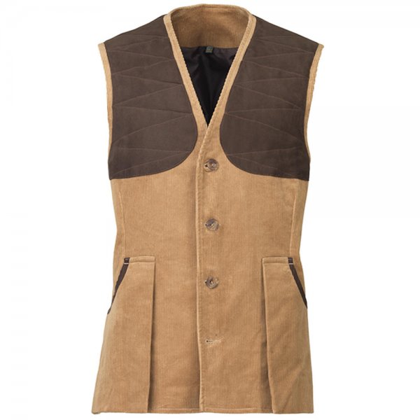 Laksen Men's Corduroy Shooting Vest »Mayfair«, Camel, Size XXL