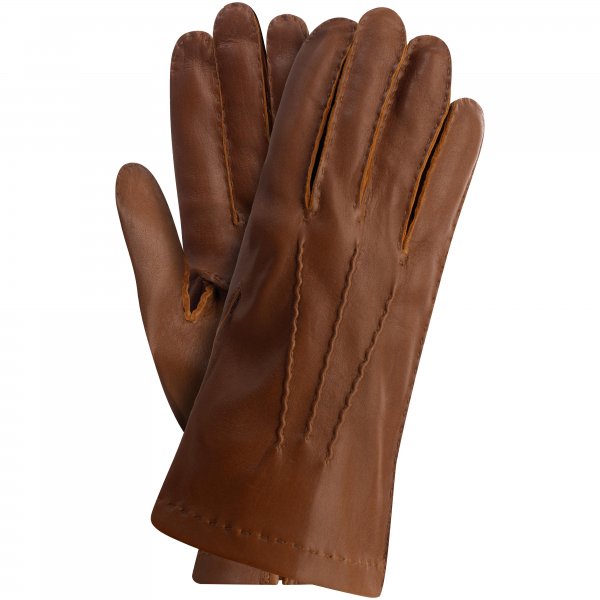 Guantes de tiro para hombre »Sortaland«, piel de ciervo, sin forro, castaña, 9